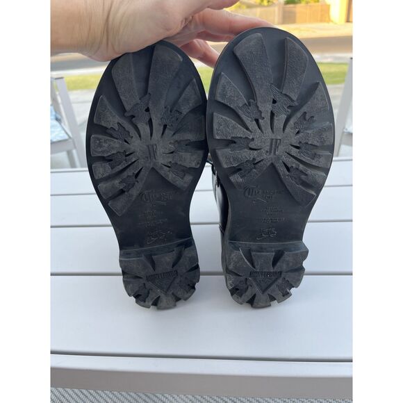 John Fluevog Derby Swirl Boot (6eye) Size 8.5 Women- Burgundy Rub Off - Picture 11 of 13